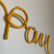 Load image into Gallery viewer, Custom knitted quote or phrase - 9+ characters