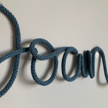 Load image into Gallery viewer, Custom knitted wire name or word - Up to 8 Letters