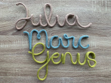 Load image into Gallery viewer, Custom knitted wire name or word - Up to 8 Letters