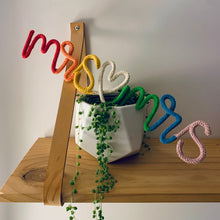 Load image into Gallery viewer, Rainbow Words - Custom knitted wire name or word (Multi-coloured)